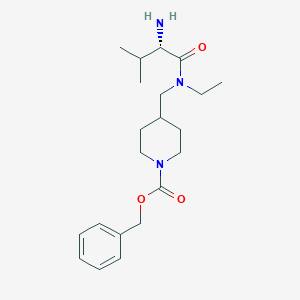 molecular formula C21H33N3O3 B7913099 4-{[((S)-2-Amino-3-methyl-butyryl)-ethyl-amino]-methyl}-piperidine-1-carboxylic acid benzyl ester 