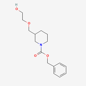 molecular formula C16H23NO4 B7913106 3-(2-Hydroxy-ethoxymethyl)-piperidine-1-carboxylic acid benzyl ester 
