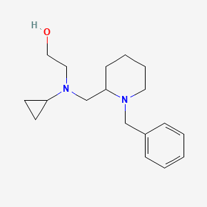 molecular formula C18H28N2O B7913348 2-[(1-Benzyl-piperidin-2-ylmethyl)-cyclopropyl-amino]-ethanol 