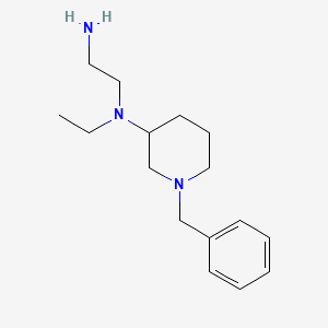 molecular formula C16H27N3 B7913393 N1-(1-benzylpiperidin-3-yl)-N1-ethylethane-1,2-diamine 
