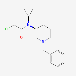 molecular formula C17H23ClN2O B7913547 N-((S)-1-Benzyl-piperidin-3-yl)-2-chloro-N-cyclopropyl-acetamide 