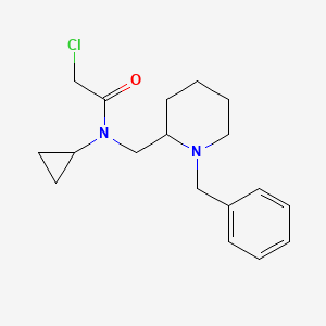 molecular formula C18H25ClN2O B7913552 N-(1-Benzyl-piperidin-2-ylmethyl)-2-chloro-N-cyclopropyl-acetamide 
