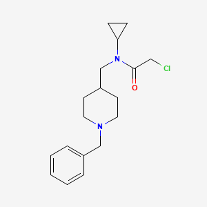 molecular formula C18H25ClN2O B7913559 N-(1-Benzyl-piperidin-4-ylmethyl)-2-chloro-N-cyclopropyl-acetamide 