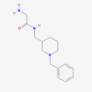 molecular formula C15H23N3O B7913573 2-Amino-N-(1-benzyl-piperidin-3-ylmethyl)-acetamide 