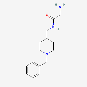 molecular formula C15H23N3O B7913576 2-Amino-N-(1-benzyl-piperidin-4-ylmethyl)-acetamide 