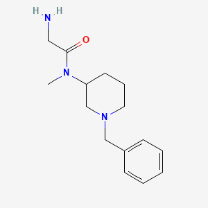 molecular formula C15H23N3O B7913586 2-Amino-N-(1-benzyl-piperidin-3-yl)-N-methyl-acetamide 