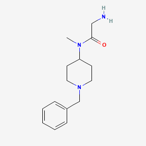 molecular formula C15H23N3O B7913593 2-Amino-N-(1-benzyl-piperidin-4-yl)-N-methyl-acetamide 