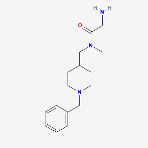 molecular formula C16H25N3O B7913606 2-Amino-N-(1-benzyl-piperidin-4-ylmethyl)-N-methyl-acetamide 