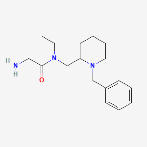 molecular formula C17H27N3O B7913623 2-Amino-N-(1-benzyl-piperidin-2-ylmethyl)-N-ethyl-acetamide 