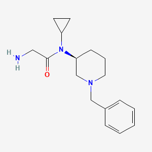 molecular formula C17H25N3O B7913645 2-Amino-N-((S)-1-benzyl-piperidin-3-yl)-N-cyclopropyl-acetamide 