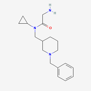 molecular formula C18H27N3O B7913662 2-Amino-N-((1-benzylpiperidin-3-yl)methyl)-N-cyclopropylacetamide 