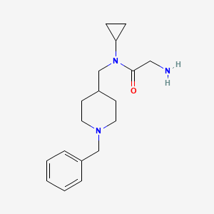 molecular formula C18H27N3O B7913667 2-Amino-N-(1-benzyl-piperidin-4-ylmethyl)-N-cyclopropyl-acetamide 