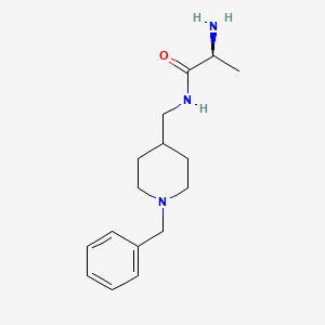 molecular formula C16H25N3O B7913687 (S)-2-Amino-N-(1-benzyl-piperidin-4-ylmethyl)-propionamide 