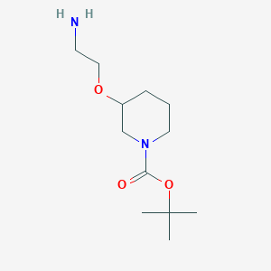 molecular formula C12H24N2O3 B7913704 Tert-butyl 3-(2-aminoethoxy)piperidine-1-carboxylate 