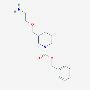 molecular formula C16H24N2O3 B7913750 3-(2-Amino-ethoxymethyl)-piperidine-1-carboxylic acid benzyl ester 