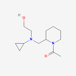 molecular formula C13H24N2O2 B7913766 1-(2-{[Cyclopropyl-(2-hydroxy-ethyl)-amino]-methyl}-piperidin-1-yl)-ethanone 