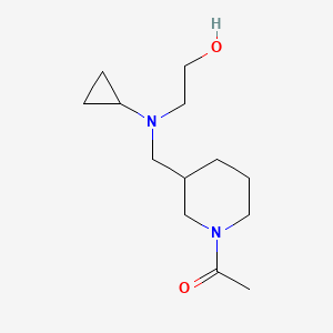 molecular formula C13H24N2O2 B7913770 1-(3-((Cyclopropyl(2-hydroxyethyl)amino)methyl)piperidin-1-yl)ethanone 