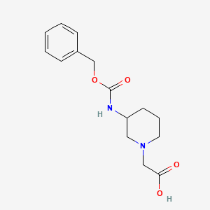 molecular formula C15H20N2O4 B7913791 (3-Benzyloxycarbonylamino-piperidin-1-yl)-acetic acid 