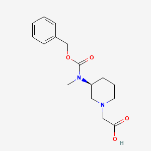 molecular formula C16H22N2O4 B7913821 [(S)-3-(Benzyloxycarbonyl-methyl-amino)-piperidin-1-yl]-acetic acid 