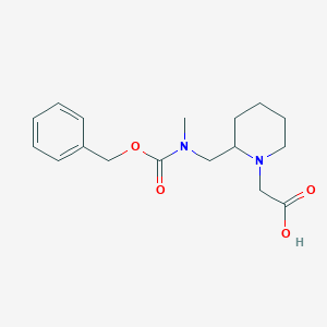 molecular formula C17H24N2O4 B7913830 {2-[(Benzyloxycarbonyl-methyl-amino)-methyl]-piperidin-1-yl}-acetic acid 