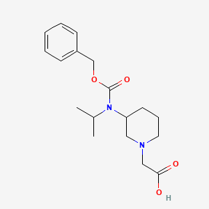 molecular formula C18H26N2O4 B7913836 [3-(Benzyloxycarbonyl-isopropyl-amino)-piperidin-1-yl]-acetic acid 