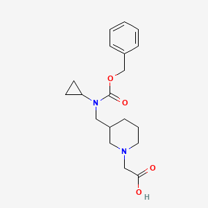 molecular formula C19H26N2O4 B7913856 {3-[(Benzyloxycarbonyl-cyclopropyl-amino)-methyl]-piperidin-1-yl}-acetic acid 