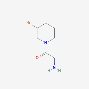 molecular formula C7H13BrN2O B7913986 2-Amino-1-(3-bromo-piperidin-1-yl)-ethanone 