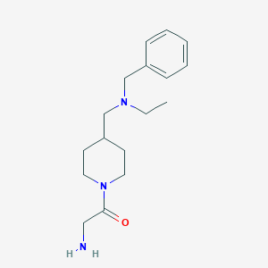 molecular formula C17H27N3O B7914027 2-Amino-1-{4-[(benzyl-ethyl-amino)-methyl]-piperidin-1-yl}-ethanone 