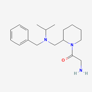 molecular formula C18H29N3O B7914040 2-Amino-1-{2-[(benzyl-isopropyl-amino)-methyl]-piperidin-1-yl}-ethanone 