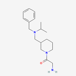 molecular formula C18H29N3O B7914042 2-Amino-1-{3-[(benzyl-isopropyl-amino)-methyl]-piperidin-1-yl}-ethanone 