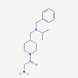 molecular formula C18H29N3O B7914043 2-Amino-1-{4-[(benzyl-isopropyl-amino)-methyl]-piperidin-1-yl}-ethanone 
