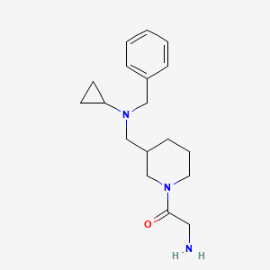molecular formula C18H27N3O B7914053 2-Amino-1-{3-[(benzyl-cyclopropyl-amino)-methyl]-piperidin-1-yl}-ethanone 