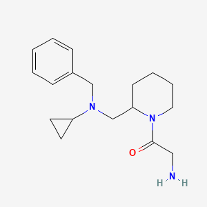 molecular formula C18H27N3O B7914056 2-Amino-1-(2-((benzyl(cyclopropyl)amino)methyl)piperidin-1-yl)ethanone 