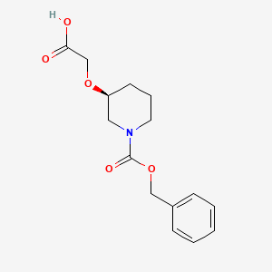 molecular formula C15H19NO5 B7914062 (S)-3-Carboxymethoxy-piperidine-1-carboxylic acid benzyl ester 