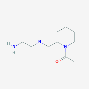 molecular formula C11H23N3O B7914079 1-(2-{[(2-Amino-ethyl)-methyl-amino]-methyl}-piperidin-1-yl)-ethanone 