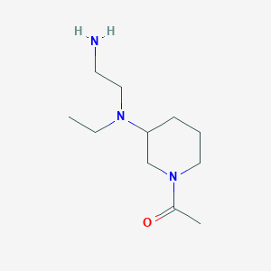 molecular formula C11H23N3O B7914098 1-{3-[(2-Amino-ethyl)-ethyl-amino]-piperidin-1-yl}-ethanone 