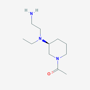 molecular formula C11H23N3O B7914101 1-{(S)-3-[(2-Amino-ethyl)-ethyl-amino]-piperidin-1-yl}-ethanone 