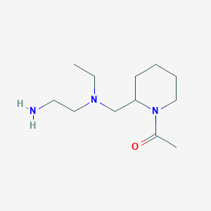 molecular formula C12H25N3O B7914108 1-(2-{[(2-Amino-ethyl)-ethyl-amino]-methyl}-piperidin-1-yl)-ethanone 