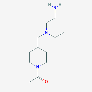 molecular formula C12H25N3O B7914117 1-(4-{[(2-Amino-ethyl)-ethyl-amino]-methyl}-piperidin-1-yl)-ethanone 