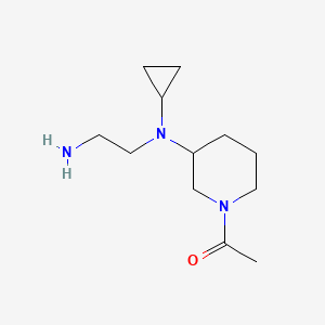 molecular formula C12H23N3O B7914155 1-{3-[(2-Amino-ethyl)-cyclopropyl-amino]-piperidin-1-yl}-ethanone 