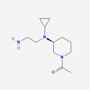 molecular formula C12H23N3O B7914162 (S)-1-(3-((2-Aminoethyl)(cyclopropyl)amino)piperidin-1-yl)ethanone 