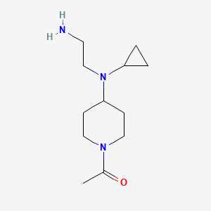 molecular formula C12H23N3O B7914165 1-{4-[(2-Amino-ethyl)-cyclopropyl-amino]-piperidin-1-yl}-ethanone 