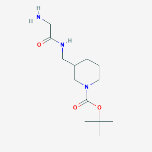 molecular formula C13H25N3O3 B7914170 3-[(2-Amino-acetylamino)-methyl]-piperidine-1-carboxylic acid tert-butyl ester 