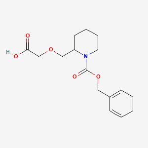 molecular formula C16H21NO5 B7914177 2-Carboxymethoxymethyl-piperidine-1-carboxylic acid benzyl ester 