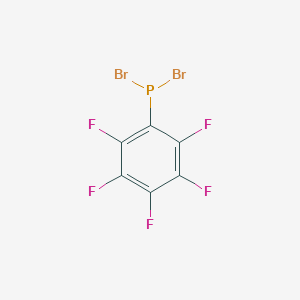 molecular formula C6Br2F5P B079142 Dibromo(pentafluorophenyl)phosphine CAS No. 13379-67-4