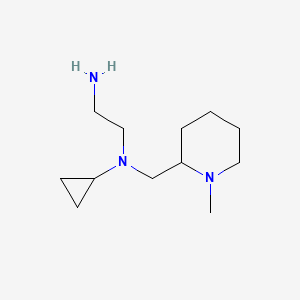 molecular formula C12H25N3 B7914382 N1-Cyclopropyl-N1-((1-methylpiperidin-2-yl)methyl)ethane-1,2-diamine 