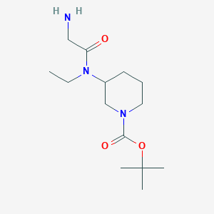 molecular formula C14H27N3O3 B7914403 3-[(2-Amino-acetyl)-ethyl-amino]-piperidine-1-carboxylic acid tert-butyl ester 