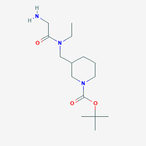 molecular formula C15H29N3O3 B7914462 3-{[(2-Amino-acetyl)-ethyl-amino]-methyl}-piperidine-1-carboxylic acid tert-butyl ester 
