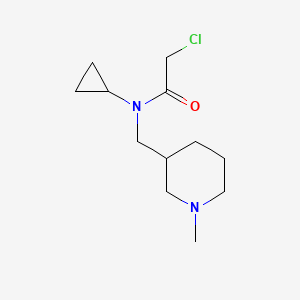 molecular formula C12H21ClN2O B7914526 2-Chloro-N-cyclopropyl-N-((1-methylpiperidin-3-yl)methyl)acetamide 