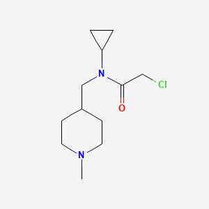 molecular formula C12H21ClN2O B7914534 2-Chloro-N-cyclopropyl-N-(1-methyl-piperidin-4-ylmethyl)-acetamide 